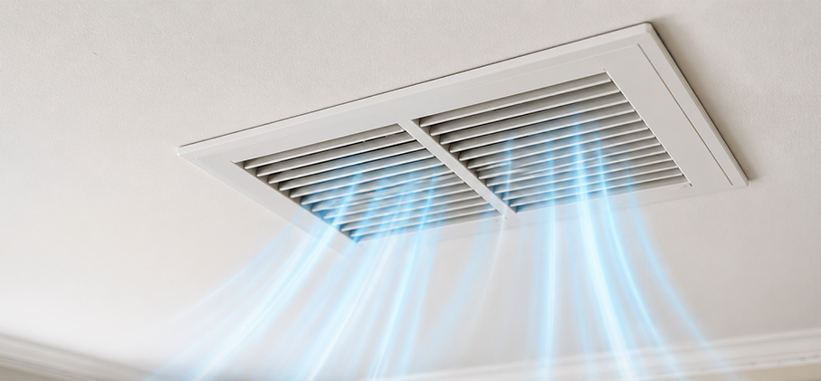 Freshly cleaned air vents improving airflow in a home.