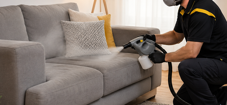 Professional upholstery odour removal service in Lewisville.